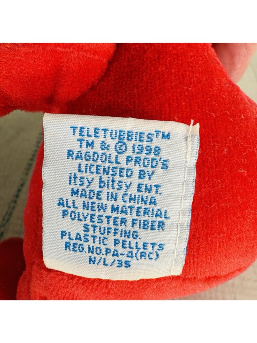 Vintage 1998 Teletubbies PO 8” Plush Eden Gift w/ Tag Red Stuffed  Plush Toy - Picture 7 of 14